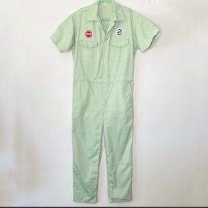 MINT GREEN Coveralls jumpsuit (Atlanta) Zip Front Short Sleeve
Size M